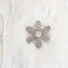 Presilha de Cabelo de Liga de Zinco com Strass em Formato de Floco de Neve para Mulheres, Presilha Lateral para Mechas de Outono e Inverno, Acessório de Cabelo de Pelúcia de Princesa de Natal de Alta Qualidade