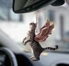 Nuevo y lindo espejo retrovisor de coche con diseño de gato transfronterizo, llavero colgante para mochila, suministros de decoración para el hogar