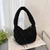 Bolso de nube plisado de moda para otoño e invierno 2022, bolso de hombro informal versátil de gran capacidad para mujer
