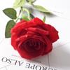 Rosa de Simulação Rosa Única Grande Rosa de Lã Decoração para Casa Casamento Dia dos Namorados Flor Falsa Rosa Vermelha Artificial Lote
