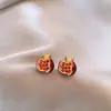 Aretes de Gota de Aceite de Aguja de Plata Diamante Granada Roja Nuevo Estilo Chino Nicho Diseño Único Aretes Lujo Accesible Aretes de Gama Alta