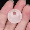 2303-20mm Piedra de Cristal Natural Borde Agujero Hebilla de Seguridad Colgante Hebilla de Princesa Nostálgico DIY Accesorios para Joyería