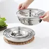 Brindes Corporativos, Bacias de Aço Inoxidável de Alta Qualidade, Bacias de Ferro para Cozinha Doméstica, Tigelas de Arroz, Bacias Redondas Espessadas para Sopa, Tigelas de Aço Inoxidável Atacado