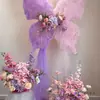Decoração Romântica de Casamento dos Sonhos com Flores e Borboletas Casamento DIY Borboleta de Gaze Layout do Quarto de Casamento Cenário de Proposta