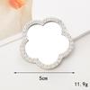 Nuevo amor espejo diy funda de teléfono accesorios de joyería diamante ovalado espejo de maquillaje funda de teléfono espejo de belleza material