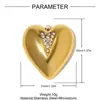 Colgante Retro Francés Corazón Ojo DIY Acero Inoxidable Collar Geométrico de Cristal para Mujer Colgante de Joyería de Acero de Titanio