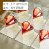 Pastel de mousse transparente en cajas para pasteles de 2 y 4 pulgadas, cajas para empaque de pasteles y otros tipos.