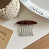 Pente de Cabelo Novo, Liso e Moderno, com Toque de Luxo, Pente Oval Invertido, Presilha Lateral Simples, Acessório de Cabelo Versátil para Meninas