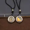 Pingente de Moeda de Dinheiro Espírito da Montanha com Pingente de Moeda de Cobre Cordão Colar Decoração Presente para Homens e Mulheres