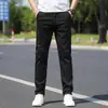 Calças Casuais Masculinas Algodão Puro 2026 Estilo Verão Business Retas Tamanho Grande Slim-Fit Versáteis Calças Casuais