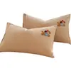 Fundas de Almohada de Algodón Waffle de Dibujos Animados, un Par de Modelos Nuevos 2026, Funda Interior de Relleno de Almohada Bordada de Algodón Puro para Adultos