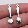 7X26Mm 0.7g Multicor Exportação Liga de Zinco Acessórios de Joias Utensílios Diários Pingente de Colher Pequena