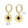 Botón de Oreja de Plata de Ley S925 Trébol de Cuatro Hojas Traje Pendientes de Diseño de Moda de Lujo Ligero para Mujer Combinación Perfecta Pendientes de Blogger Venta al por Mayor