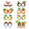 Nuevos accesorios de disfraz para fiesta de cumpleaños temática de verano tropical transfronterizos, gafas de papel para fotos, suministros de decoración para fiestas