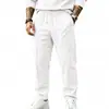 26 Amazon Tk Aliexpress Verano Europeo y Americano Hombre Hip-Hop Transpirables Lino Holgados Casual Deportivos Pantalones Venta al por Mayor