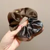 Nuevas scrunchies de lunares y estampado de leopardo, estilo simple, scrunchies retro, cintas para el cabello, accesorios para moños, adornos para el cabello