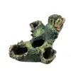 Resina Madeira Flutuante Aquário Paisagismo Decoração Enfeites Buraco Escondido Aquário Madeira Morta Artificial Decoração Rocha Artificial 12cm