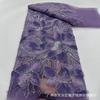 Novo Tecido de Renda para Vestido de Renda com Lantejoulas Bordado com Miçangas Tubulares Florais Africanas Renda