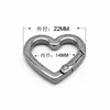 Llavero con Anilla de Resorte en Forma de Corazón, Etiqueta de Equipaje en Forma de Corazón, Accesorio para Bolsa de Extremo Abierto de Aleación, Superventas Transfronterizo