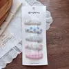Tela estilo literario japonés cuadros florales pinza para el pelo de niños pinza bb gota de agua dulce linda pinza para el flequillo