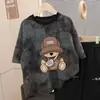 Camiseta de Manga Corta Tie-Dye para Niños 2025 Verano Nuevo Estilo Tops de Media Manga para Niños Verano Mediana y Grande Camisetas Sueltas de Moda para Niños