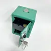 16 alcancía de acero para niños, caja fuerte para monedas, micro pequeña, cerradura de llave mecánica, caja registradora doméstica, caja de seguridad