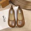 Zapatos de Piso Individuales para Mujer, Nuevo Estilo de Verano, Zapatos de Leche Retro de Suela Blanda, Feos y Lindos, Cómodos, Elegantes y Versátiles, Zapatos sin Cordones