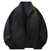 Chamarra con Cuello para Hombre, Abrigo Delgado Casual de Primavera y Otoño, Adecuada para Jóvenes y de Mediana Edad, Cortavientos, Versátil, Top de Corte Holgado -5561