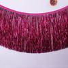 En stock de fábrica 15-20cm encaje de borla dorada colorido cifrado accesorios de iluminación navideña de seda dorada y plateada