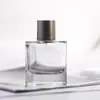 Botella de perfume con borde cortado 50ml botella de vidrio para perfume botella vacía botella de spray de perfume de lujo ligero botella secundaria fondo grueso