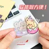 Clip para Notas Oso de Mantequilla Aspecto de Alta Gama Estilo Ins Clip de Doble Cara Clip de Acrílico PP Clip para Papeles de Examen Girly Clip de Almacenamiento