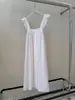 Camisón de verano fino sin mangas de cuello cuadrado con almohadillas en el pecho para mujer, Ropa de dormir dulce de seda de hielo con mangas volantes, Ropa de estar dulce
