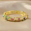 Nuevo Pulsera de Flor de Esmalte Hueco Cloisonné Estilo Chino con Accesorios de Diamante Coloridos, Lote Mixto Multicolor, Directo de Fábrica, Al por Mayor en Stock