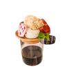 Amazon Adorno para Copa de Vino Tablero para Charcutería Tablero para Comida Cocinada Copa de Vino Roja de Madera Posavasos