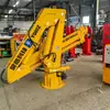 Grúa Fija de Muelle Hidráulica Plegable Brazo 4 Toneladas Capacidad de Elevación Descarga Marina Rotación 360° y Control Remoto