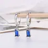 Pendientes rectangulares coloridos de alta gama, superventas transfronterizos europeos y americanos, con un diseño elegante y moderno estilo Ins, versátiles para personas a la moda