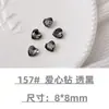 Cristales para Uñas con Base Puntiaguda Rhinestones Cristales de Vidra Transparente Blanco Corazón Rosa Cuadrado Irregular Hacha para Uñas Accesorios de Rhinestone