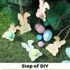 Decoraciones de Pascua en Stock Conejo sin terminar Manualidades de Madera DIY para Niños Artículos de Pascua en Stock