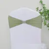 Funda para silla sin nudos, termoadhesiva, con lazo de flores y pedrería, con banda elástica y pedrería, ideal para bodas, eventos y comercio exterior.