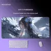 Mouse Pad Estilo Anime, Tapete de Mesa Extra Grande, Espessado com Bordas Costuradas, Resistente à Sujeira, Mouse Pad para Computador de Jogos E-Sports
