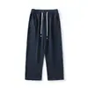 Calça Casual Masculina Tendência Nova Primavera e Outono, Corte Solto, Listras Degradê, Calça Jogger Esportiva Reta Lavada, Calça de Perna Larga