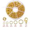 Venta caliente transfronteriza, caja de herramientas con anillo abierto, anillo cerrado y rejilla diy6, anillo de hierro, anillo de conexión, anillo único con cuentas