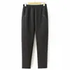 Pantalones de Mamá Otoño e Invierno Forrados de Polar Cintura Alta Rectos para Mujeres Mayores Pantalones de Abuela Primavera y Otoño Sueltos Casuales para Personas Mayores