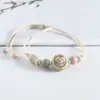 Pulseira de Cerâmica Jingdezhen Nova Original Estilo Retrô Pulseira de Contas de Porcelana Rosa Abóbora Milho Joia Artesanal