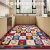 Alfombrilla de cocina de cuero pintada al óleo, engrosada, impermeable, ecológica, sin olor, antideslizante, fácil de mantener, alfombra con forma personalizada