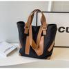 Fabricantes de origen nueva bolsa de lona textura letra gran capacidad bandolera bolso de mano coreano ocio bolsa de compras
