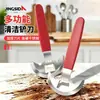 Novo raspador de limpeza para cozinha para remover sujeira e gordura, ferramenta mágica de aço inoxidável para limpar o interior de panelas, raspador curvo para remover crostas do fundo de panelas