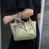 Bolso Cesta de Moda de Este Año 2025 Nuevo Bolso Cubo de Cuero Genuino Bolso de Mano Cruzado para Mujer de Verano
