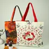 Bolsa Tote Portátil Feita Sob Medida da Lina, Sacola de Presente, Sacola de Embalagem de Mão, Bolsa de Linho, Bolsa Tote Essencial de Algodão e Linho para Viagem