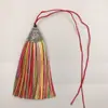 Directo de fábrica pez plano vertical boca de pez borla tapa de metal estilo chino peine para ropa borla regalo decorativo